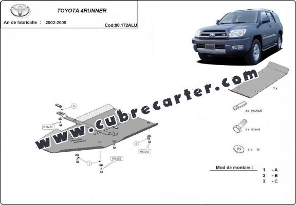 Protección aluminio del caja de cambios Toyota 4Runner Protección aluminio del caja de cambios Toyota 4Runner