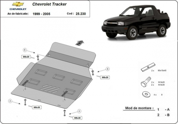Cubre carter metalico Chevrolet Tracker
