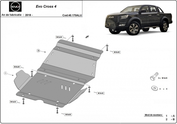 Cubre carter de aluminio Evo Cross 4