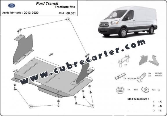 Cubre carter metalico Ford Transit
