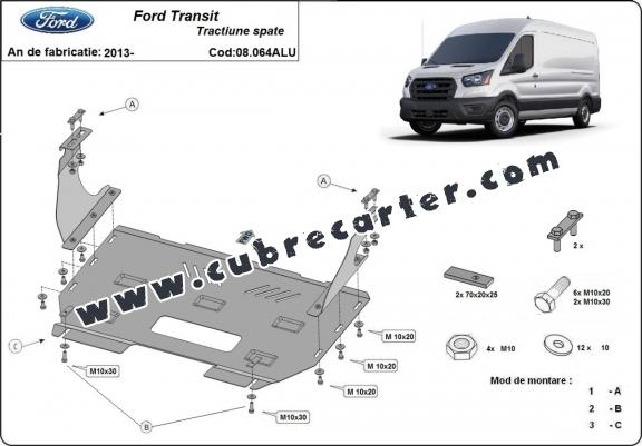 Cubre carter aluminio Ford Transit RWD