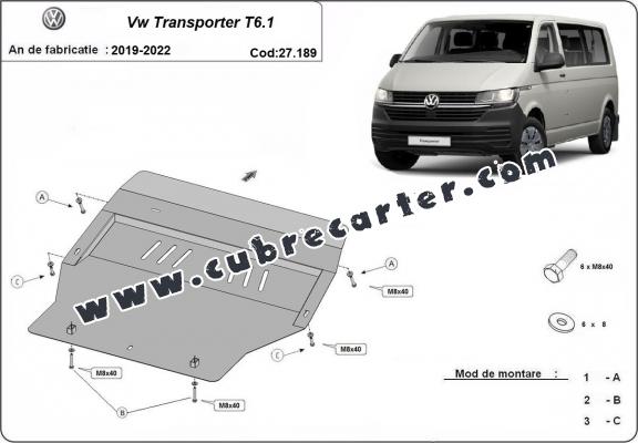 Cubre carter metalico Volkswagen Transporter T6.1