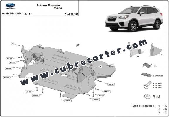 Protección del diferencial trasero Subaru Forester