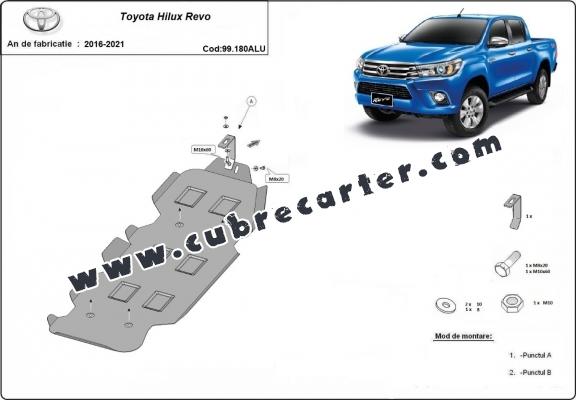 Aluminio - Protección del depósito de combustible Toyota Hilux Revo