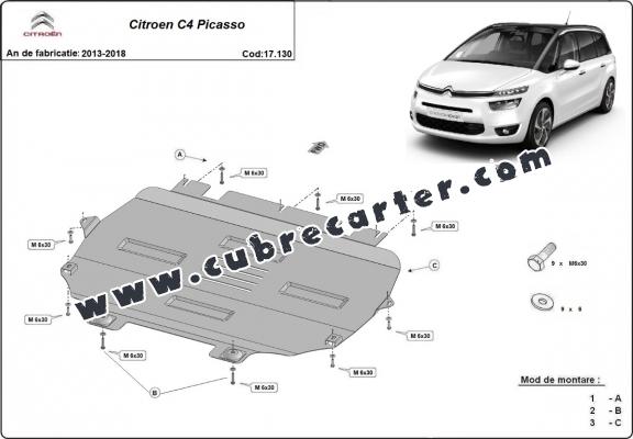 Cubre carter metalico Citroen C4 Picasso