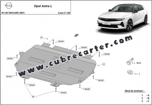 Cubre carter metalico Opel Astra L