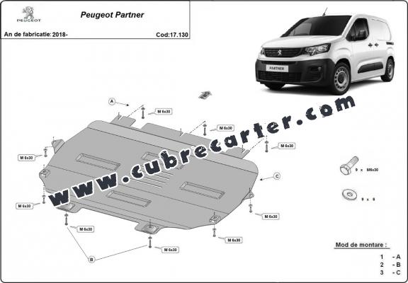 Cubre carter metalico Peugeot Partner