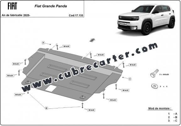 Cubre carter metalico Fiat Grande Panda