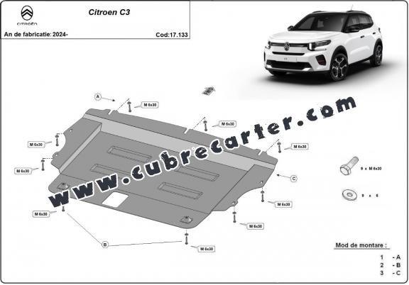 Cubre carter metalico Citroen C3