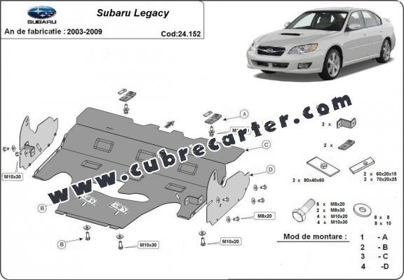 Cubre carter metalico Subaru Legacy IV