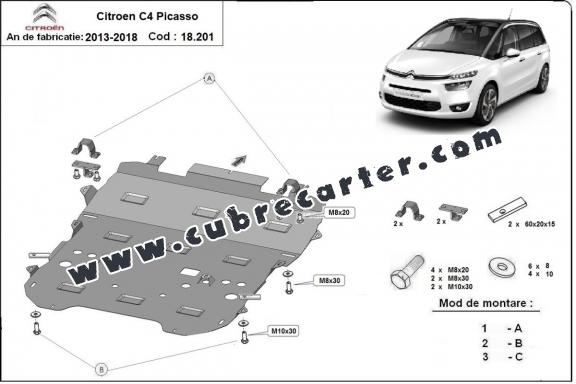 Cubre carter metalico Citroen C4 Picasso