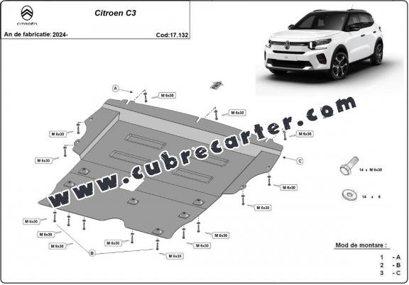 Cubre carter metalico Citroen C3