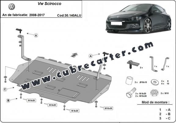 Cubre carter Aluminio Volkswagen Scirocco
