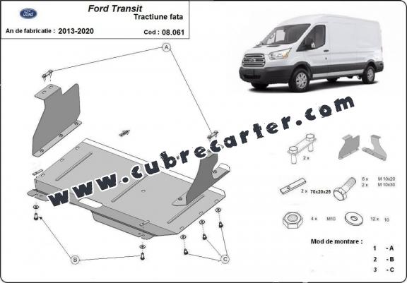 Cubre Carter Metalico  Ford Transit - FWD