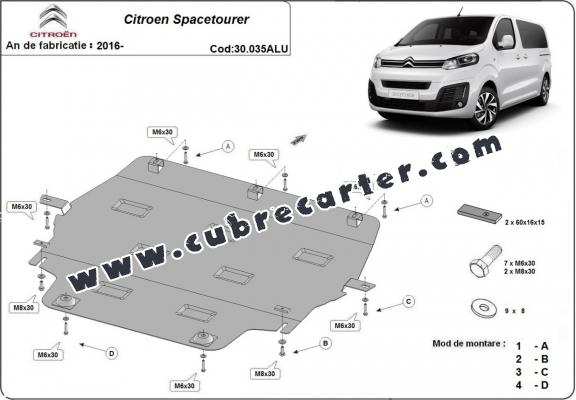 Cubre carter Aluminio Citroen Spacetourer