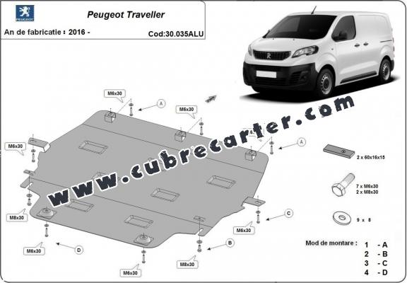Cubre carter Aluminio Peugeot Traveller