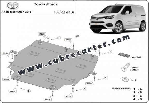 Cubre carter Aluminio Toyota Proace