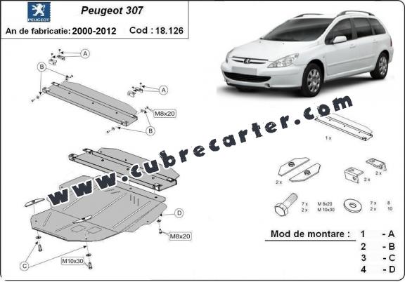 Cubre carter metalico Peugeot 307