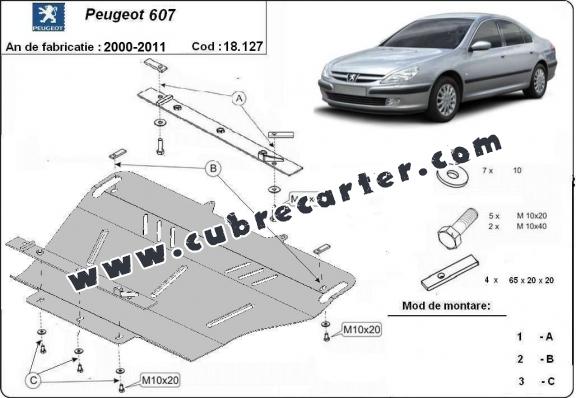 Cubre carter metalico Peugeot 607