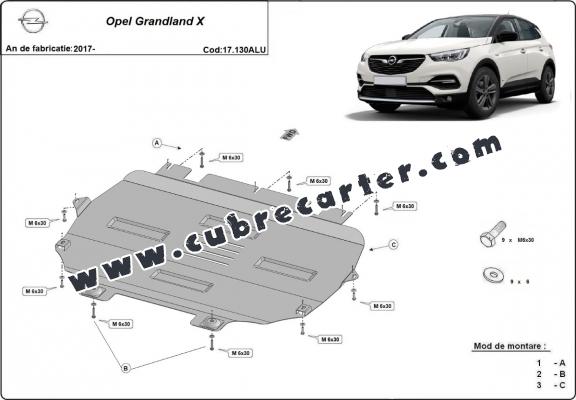 Cubre carter de aluminio Opel Grandland X