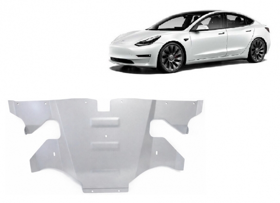 Protección trasera del motor eléctrico en aluminio – Tesla Model 3 AWD