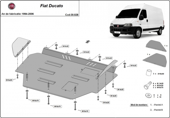 Cubre carter metalico Fiat Ducato