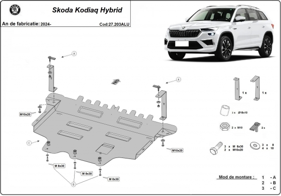 Cubre carter de aluminio Skoda Kodiaq