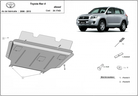 Cubre carter metalico Toyota RAV 4 - diesel