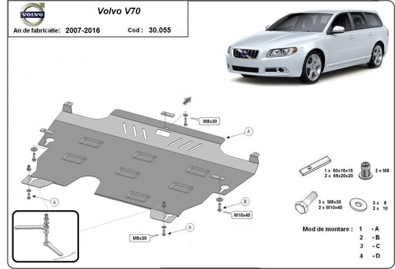 Cubre carter metalico Volvo V70