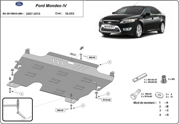 Cubre carter metalico Ford Mondeo 4