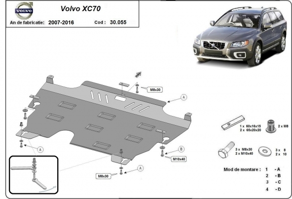 Cubre carter metalico Volvo XC70