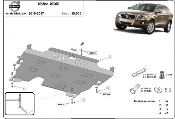 Cubre carter metalico Volvo XC60