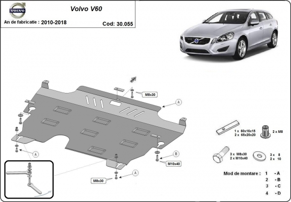 Cubre carter metalico Volvo V60
