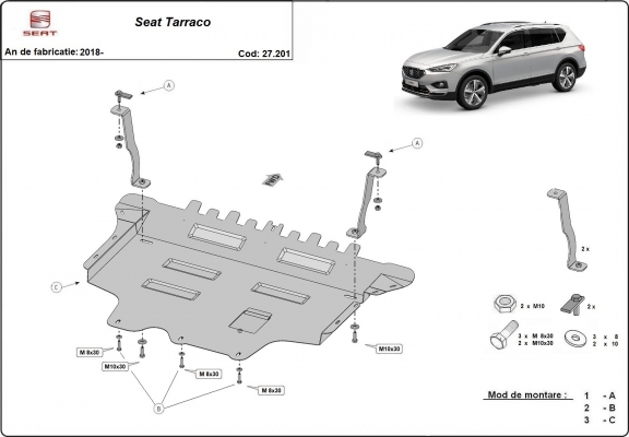 Cubre carter metalico Seat Tarraco