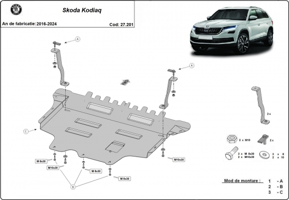 Cubre carter metalico Skoda Kodiaq