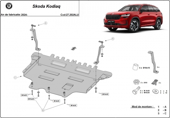 Cubre carter de aluminio Skoda Kodiaq