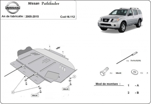Cubre carter metalico Nissan Pathfinder