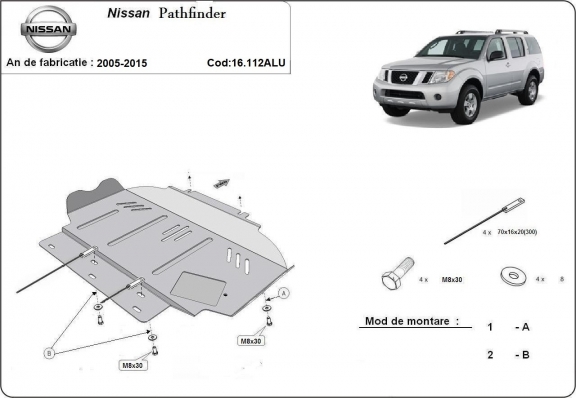 Cubre carter de aluminio Nissan Pathfinder