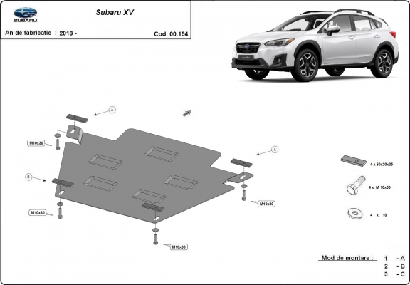 Protector de la caja de cambios Subaru XV