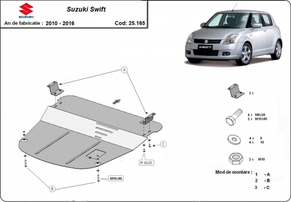 Cubre carter metalico Suzuki Swift 3