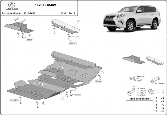 Cubre carter metalico Lexus GX460