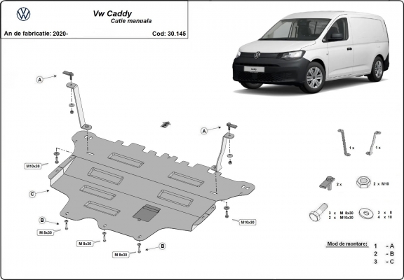 Cubre carter metalico VW Caddy
