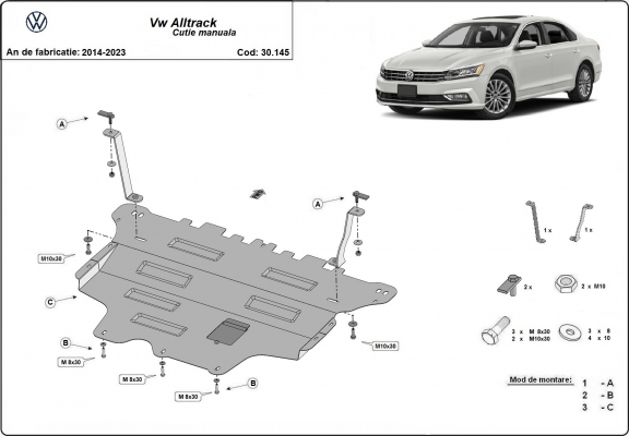 Cubre carter metalico VW Passat Alltrack - Manual