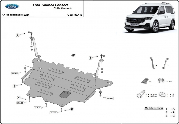 Cubre carter metalico Ford Tourneo Connect