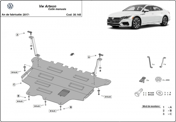 Cubre carter metalico VW Arteon - Manual
