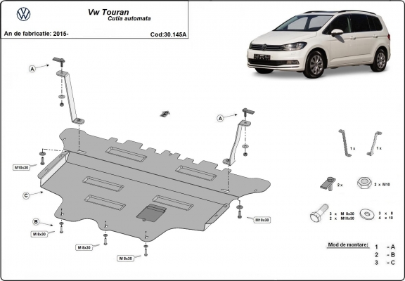 Cubre carter metalico VW Touran - Automatico