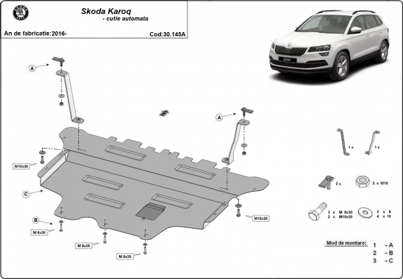 Cubre carter metalico Skoda Karoq - Automatico