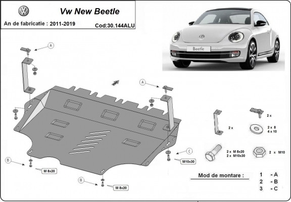 Cubre carter de aluminio Volkswagen New Beetle
