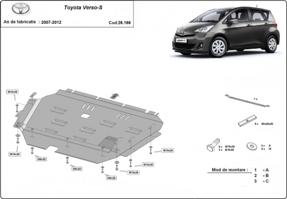 Cubre carter metalico Toyota Verso