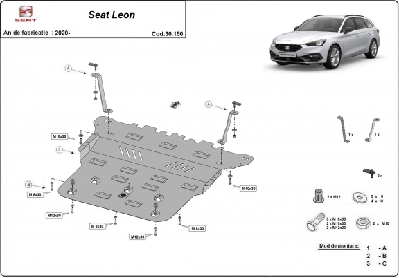 Cubre carter metalico Seat Leon Mk4